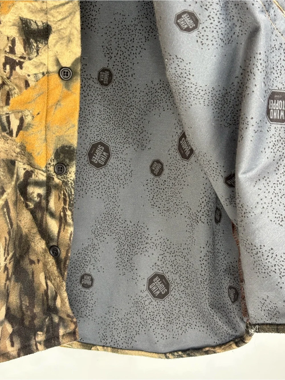 Vintage Oak Tree Leaves Print Camouflage Wind Stopper Field Hunting Shirt Jacket